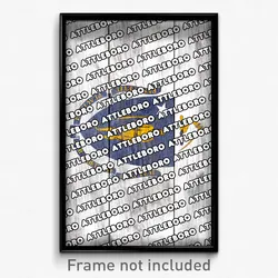 Attleboro Massachusetts Poster (MA City Souvenir 11x17 Town Print)