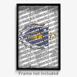 Fitchburg Massachusetts Poster (MA City Souvenir 11x17 Town Print)