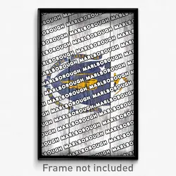 Marlborough Massachusetts Poster (MA City Souvenir 11x17 Town Print)