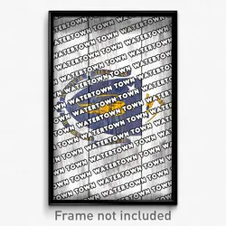 Watertown Town Massachusetts Poster (MA City Souvenir 11x17 Town Print)