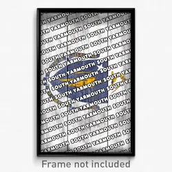 South Yarmouth Massachusetts Poster (MA City Souvenir 11x17 Town Print)