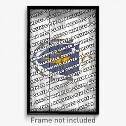 Mansfield Center Massachusetts Poster (MA City Souvenir 11x17 Town Print)
