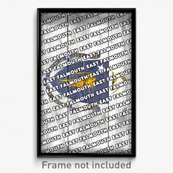 East Falmouth Massachusetts Poster (MA City Souvenir 11x17 Town Print)