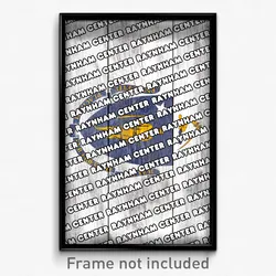 Raynham Center Massachusetts Poster (MA City Souvenir 11x17 Town Print)