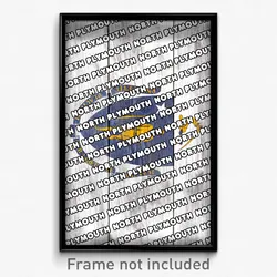 North Plymouth Massachusetts Poster (MA City Souvenir 11x17 Town Print)