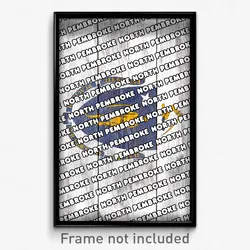 North Pembroke Massachusetts Poster (MA City Souvenir 11x17 Town Print)