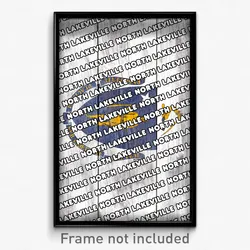 North Lakeville Massachusetts Poster (MA City Souvenir 11x17 Town Print)