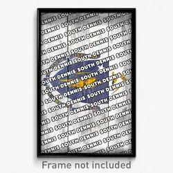 South Dennis Massachusetts Poster (MA City Souvenir 11x17 Town Print)