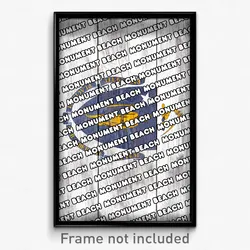 Monument Beach Massachusetts Poster (MA City Souvenir 11x17 Town Print)