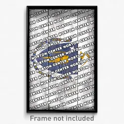 Norton Center Massachusetts Poster (MA City Souvenir 11x17 Town Print)