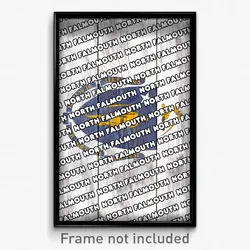 North Falmouth Massachusetts Poster (MA City Souvenir 11x17 Town Print)