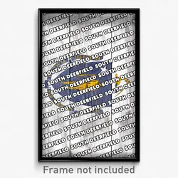South Deerfield Massachusetts Poster (MA City Souvenir 11x17 Town Print)