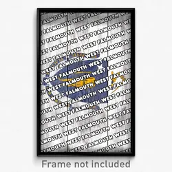 West Falmouth Massachusetts Poster (MA City Souvenir 11x17 Town Print)
