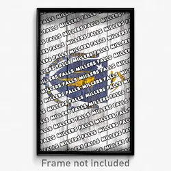 Millers Falls Massachusetts Poster (MA City Souvenir 11x17 Town Print)