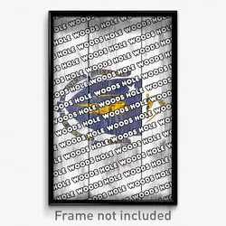 Woods Hole Massachusetts Poster (MA City Souvenir 11x17 Town Print)