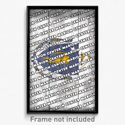 Marion Center Massachusetts Poster (MA City Souvenir 11x17 Town Print)