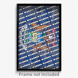 Warren Michigan Poster (MI City Souvenir 11x17 Town Print)