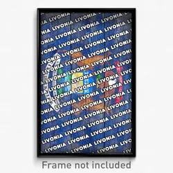 Livonia Michigan Poster (MI City Souvenir 11x17 Town Print)