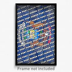 Port Huron Michigan Poster (MI City Souvenir 11x17 Town Print)