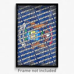 Southfield Michigan Poster (MI City Souvenir 11x17 Town Print)