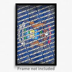 Dearborn Heights Michigan Poster (MI City Souvenir 11x17 Town Print)