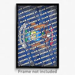 St. Clair Shores Michigan Poster (MI City Souvenir 11x17 Town Print)