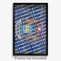 Wyandotte Michigan Poster (MI City Souvenir 11x17 Town Print)
