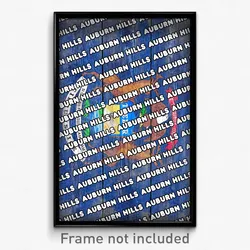Auburn Hills Michigan Poster (MI City Souvenir 11x17 Town Print)