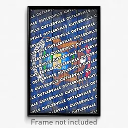 Cutlerville Michigan Poster (MI City Souvenir 11x17 Town Print)