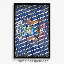 Harper Woods Michigan Poster (MI City Souvenir 11x17 Town Print)