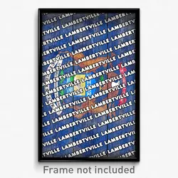 Lambertville Michigan Poster (MI City Souvenir 11x17 Town Print)