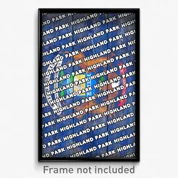 Highland Park Michigan Poster (MI City Souvenir 11x17 Town Print)