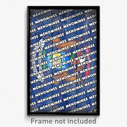 Menominee Michigan Poster (MI City Souvenir 11x17 Town Print)