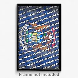 Grand Blanc Michigan Poster (MI City Souvenir 11x17 Town Print)