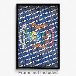 Three Rivers Michigan Poster (MI City Souvenir 11x17 Town Print)