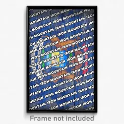 Iron Mountain Michigan Poster (MI City Souvenir 11x17 Town Print)