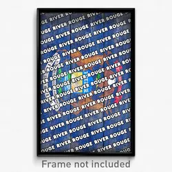 River Rouge Michigan Poster (MI City Souvenir 11x17 Town Print)