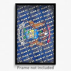 St. Clair Michigan Poster (MI City Souvenir 11x17 Town Print)