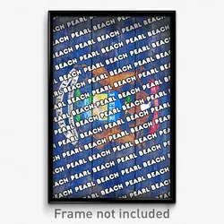 Pearl Beach Michigan Poster (MI City Souvenir 11x17 Town Print)