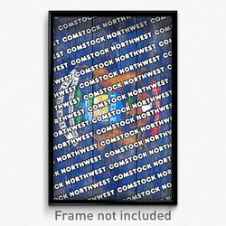 Comstock Northwest Michigan Poster (MI City Souvenir 11x17 Town Print)
