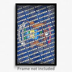 Davison Michigan Poster (MI City Souvenir 11x17 Town Print)