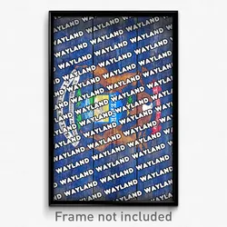 Wayland Michigan Poster (MI City Souvenir 11x17 Town Print)