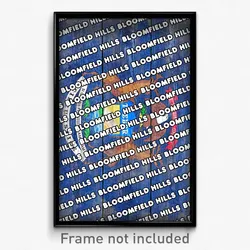 Bloomfield Hills Michigan Poster (MI City Souvenir 11x17 Town Print)
