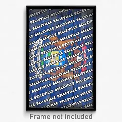 Belleville Michigan Poster (MI City Souvenir 11x17 Town Print)