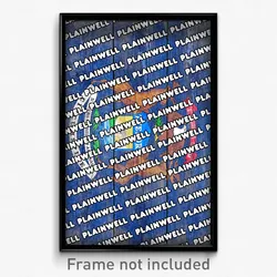 Plainwell Michigan Poster (MI City Souvenir 11x17 Town Print)