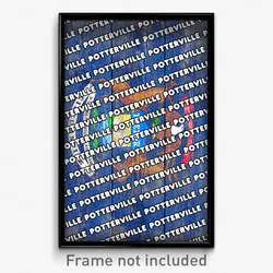 Potterville Michigan Poster (MI City Souvenir 11x17 Town Print)
