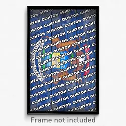 Clinton Michigan Poster (MI City Souvenir 11x17 Town Print)