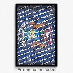 Spring Lake Michigan Poster (MI City Souvenir 11x17 Town Print)