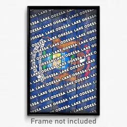 Lake Odessa Michigan Poster (MI City Souvenir 11x17 Town Print)