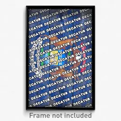 Decatur Michigan Poster (MI City Souvenir 11x17 Town Print)